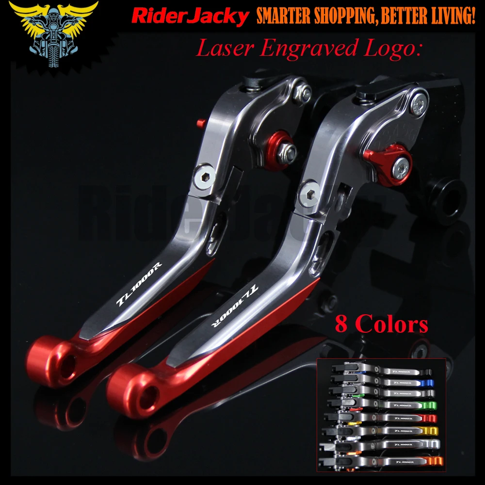 8 Color With New Logo For Suzuki TL1000R TL 1000R 1998 1999 2000 2001 2002 2003 CNC Red Motorcycle Adjustable Brake Clutch Lever мото обвесы motorcycle fairing bodywork addmotor suzuki tl1000r tl 1000r 1998 2003 98 03 st111
