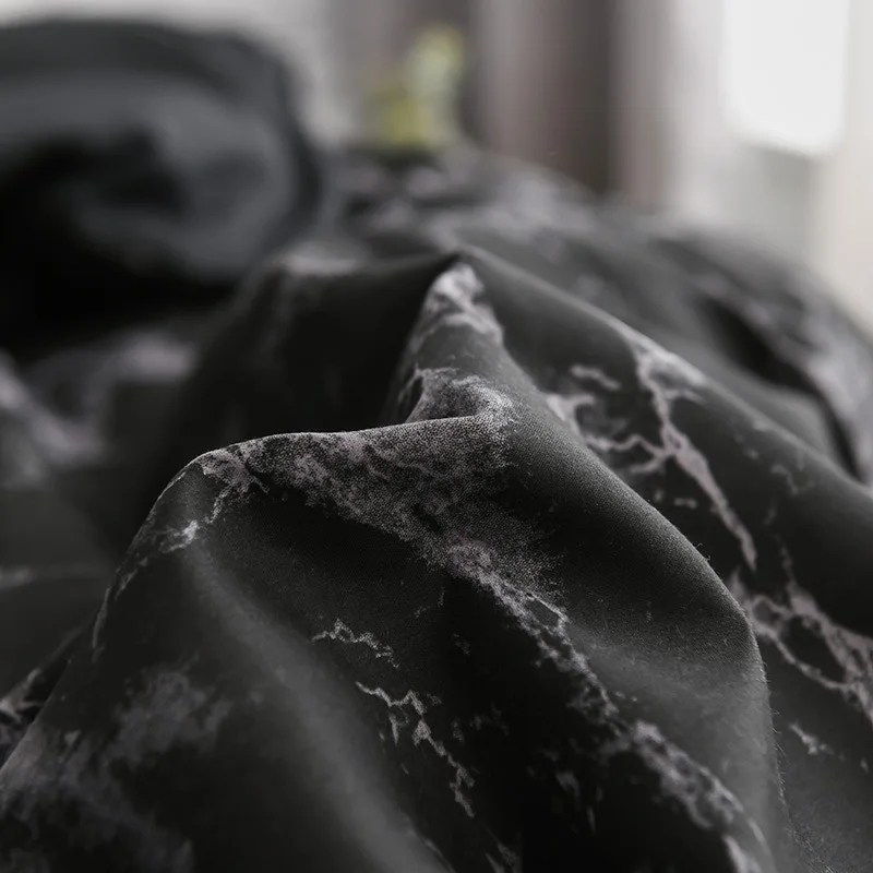 Черное Мраморное покрывало с узором 1 шт. полиэстер эластичный чехол с покрывалом на резинке протектор матрас пылезащитные наволочки