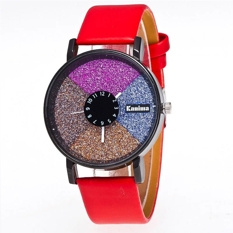 

New British style anime creative fashion female watch frosted light board cloth with watch student casual wrist