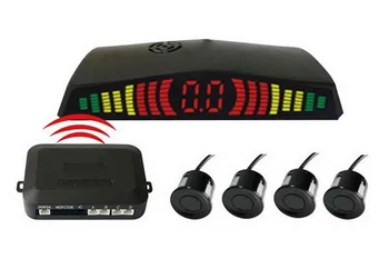 

Wireless Car LED Parking Sensor Backup Reverse Rear View Radar Alert Alarm System with 4 Sensors