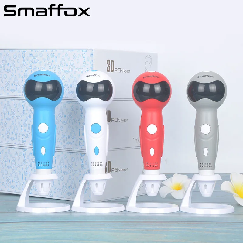 

Smaffox 3D Pen Robot USB Cable 3D Printing Pen Support PCL Low Temperature Filament Diy Drawing Pen With Voice Prompts Function