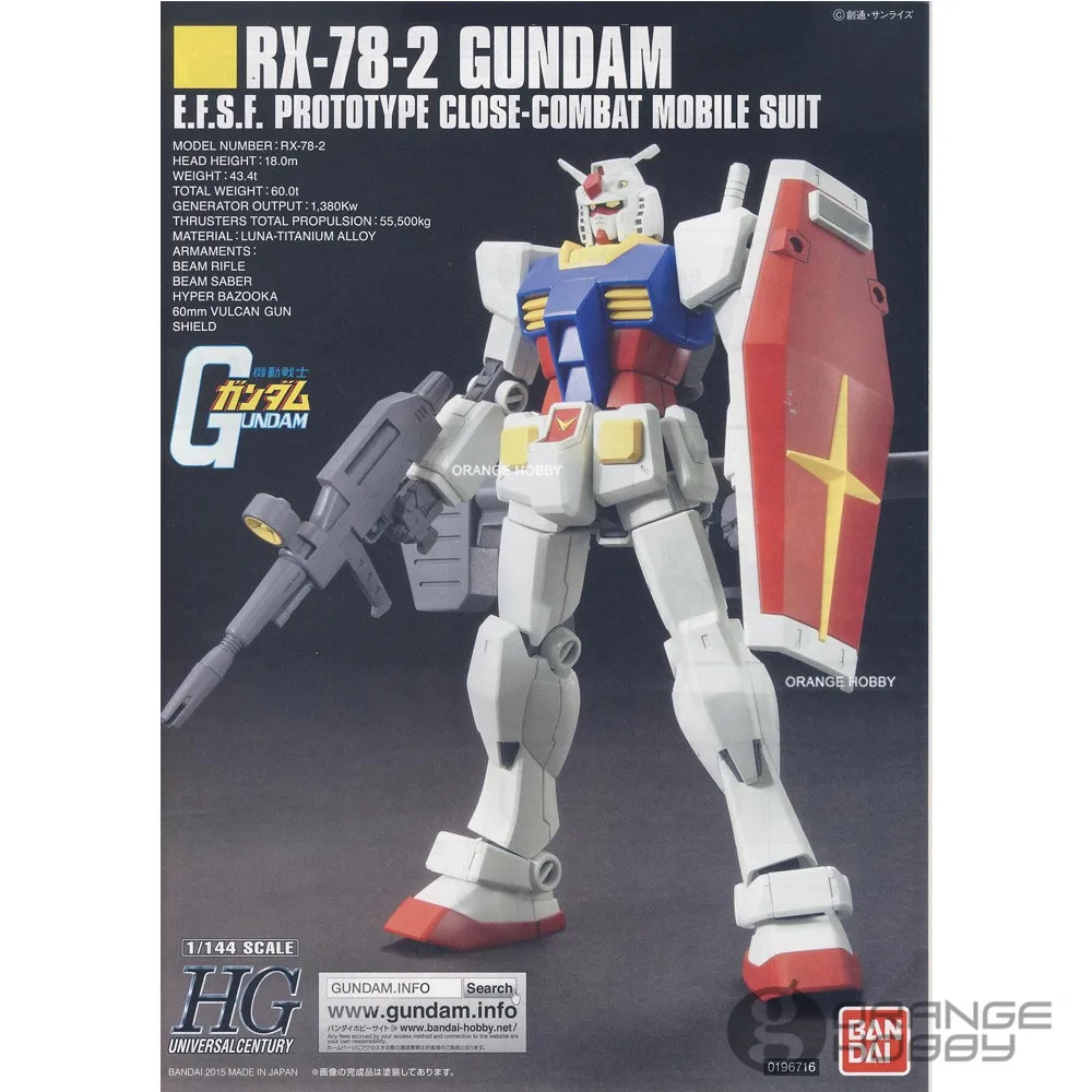 OHS Bandai HGUC 191 1/144 RX-78-2 Gundam Revive мобильный костюм сборные модели комплекты