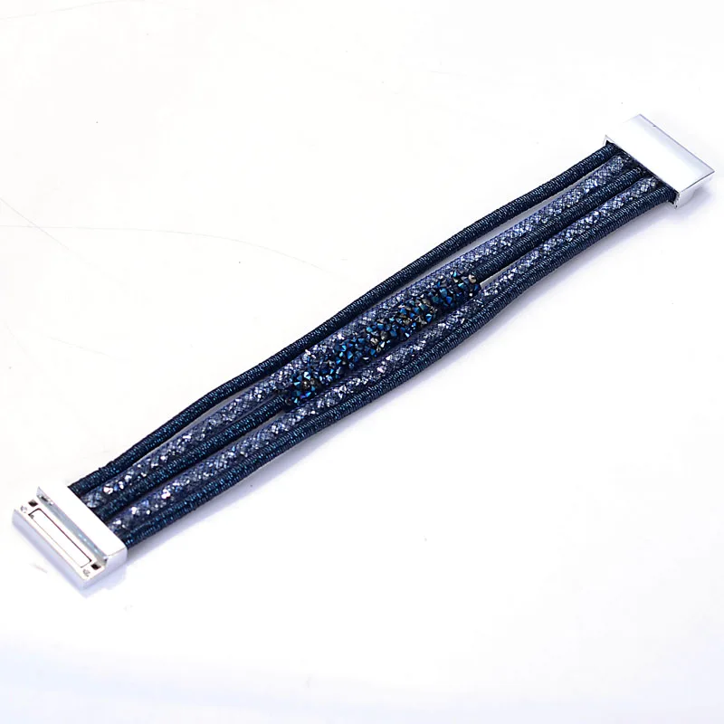 Miasol модный уникальный дизайн Многослойные нити Кристалл Шарм магнитный браслет для женщин Подарки B1966