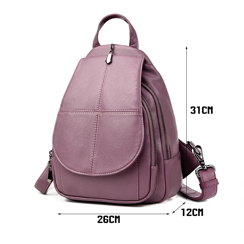 De moda Simple Mochila mujer suave de alta calidad de cuero de la Escuela para niñas de la marca de lujo bolsas de hombro para mujeres 2018 Mochila