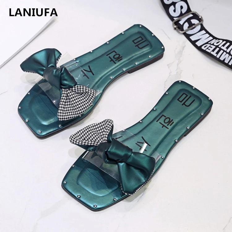 

New flats Slippers Women Slippers Summer Bow Slipper Sandals Women Indoor Outdoor Casual Flip-flops Beach Shoes women mujer &263
