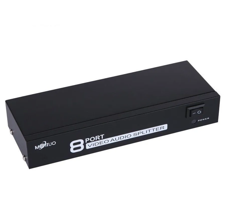  Di alta qualità HD questioni 8 vie AV Splitter Switcher composito RCA AV splitter 1X8 CVBS video au