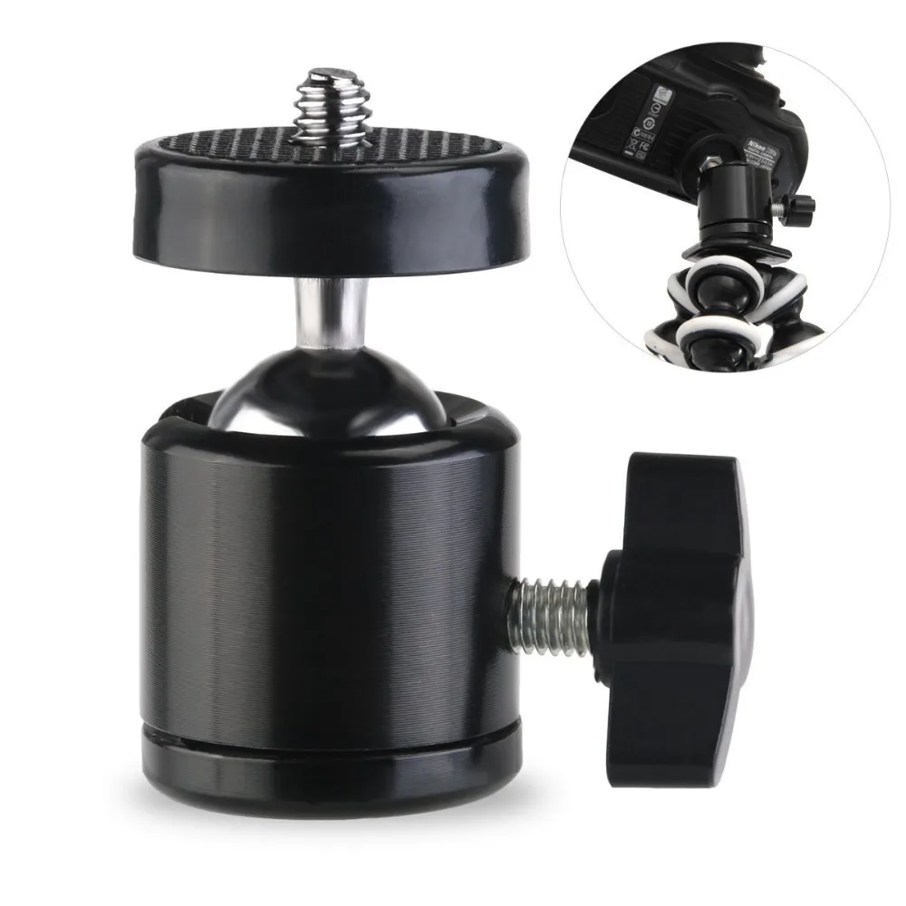 

Kaliou 1/4"Screw 360 Degree Rotation Mini Ball Head Ballhead Headball for Gopro 7 6 5 4 3 2 1 Mini Tripod Camera DSLR