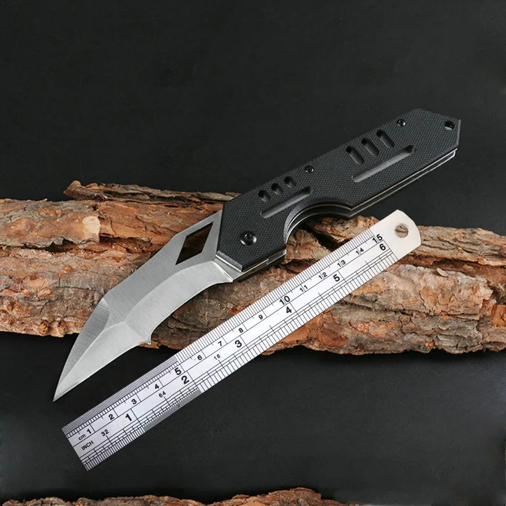 Outdoor EDC Pocket Knife 440C Steel Tactical Folding Knife Camping
