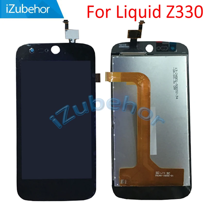 

4.5 inch IPS display screen For Acer Liquid Z330 LCD+touch screen digitizer Assembly black free shipping; 100% Warranty