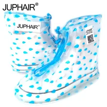 JUP Reusable Covers Slip-resistant Zipper Rain Boot Overshoes Environmental protection PVC Waterproof Wear Resistant Shoes Cover