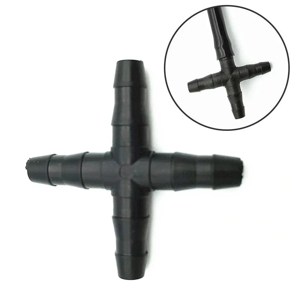 

20Pcs Barb Cross Tee Connector Threaded Garden Greenhouse Micro Irrigation Pipe Accessary