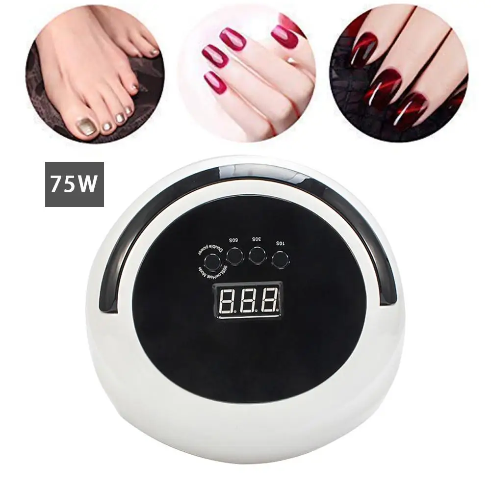 

75W Nail Dryer UV LED Nail Lamp Nail Gel Curing Lamp Auto on/off Professional Nail Gel Machine For Home and Salon Use