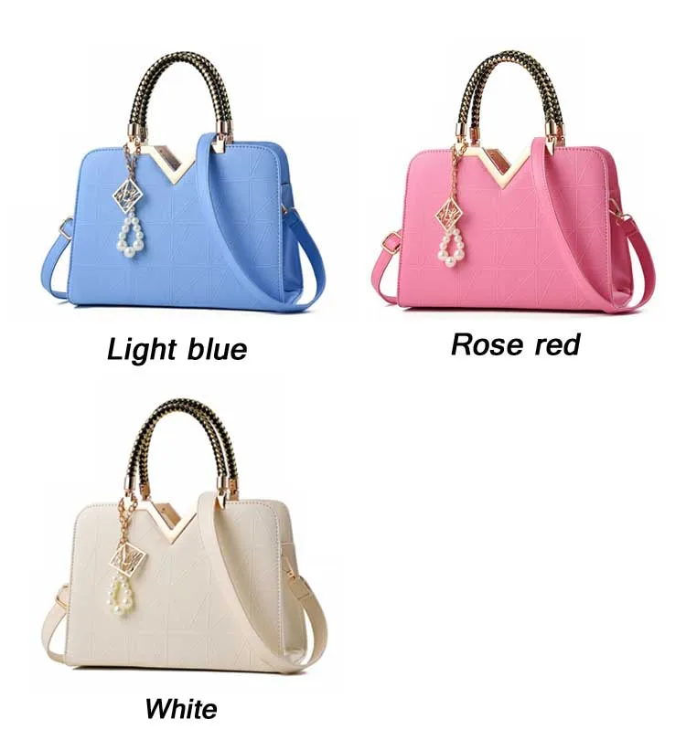 Women's Luxury Designer PU Leather Shell Tote Famous Brand Handbag for Women 2019 Lady Office Black White Crossbody Shoulder Bag (11)