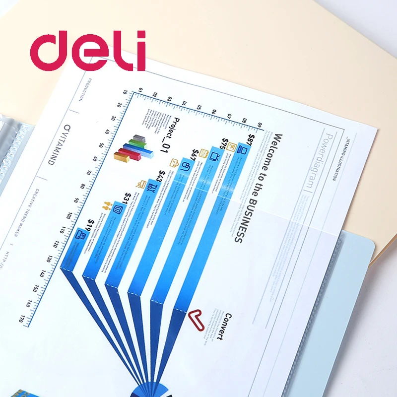 Deli 1 шт. 30/40/60 страниц маленькая Новая папка для файлов многослойная документов