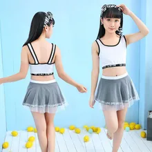 Bikini Girls Dress Swimwear Summer Two Piece Kid Kid Vest Swim Skirt Split Swimsuit Children's Bathing Suit