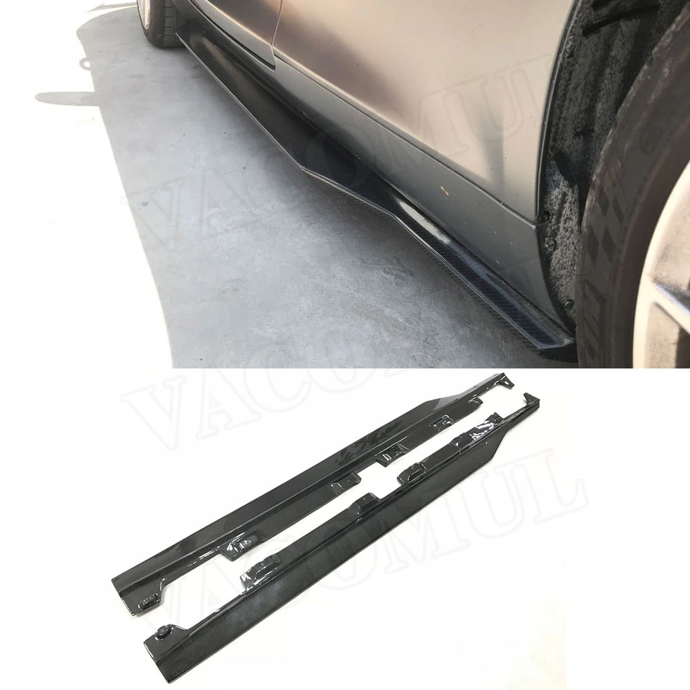 Автомобильные боковые юбки из углеродного волокна комплект фартуков для Mercedes Benz