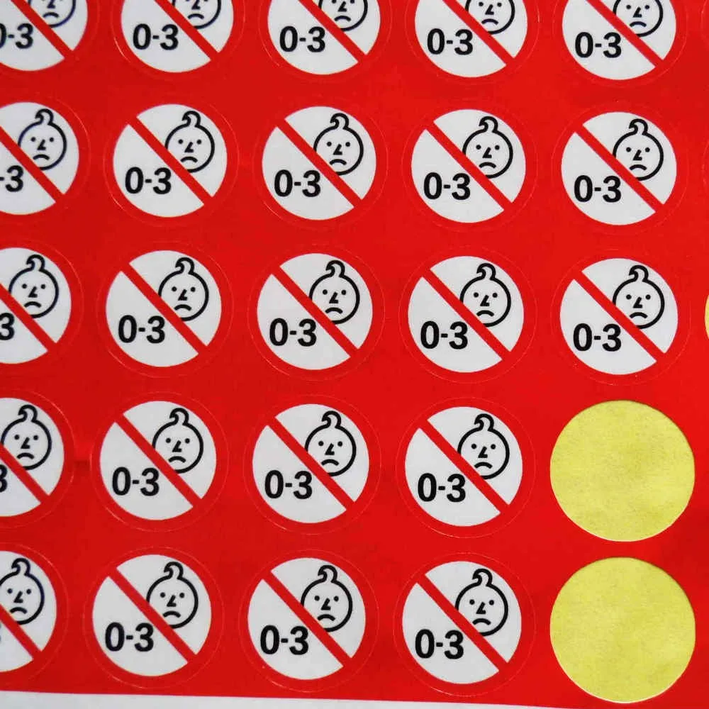 1000pcs Lot 2cm 0 3 Years Forbidden Stickers Not Recommended For Children Under 3 Years Old Packing Supplies Attention Lable Oem Wall Stickers Aliexpress