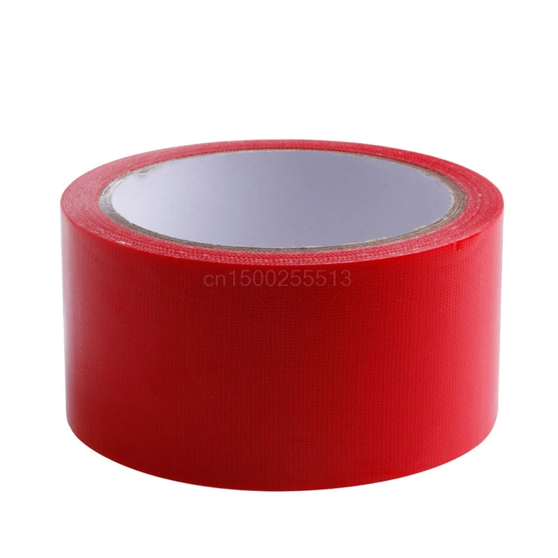 10 м x 50 мм водонепроницаемая клейкая ткань клейкая лента рулон ремесло ремонт 8 цветов - Цвет: Красный