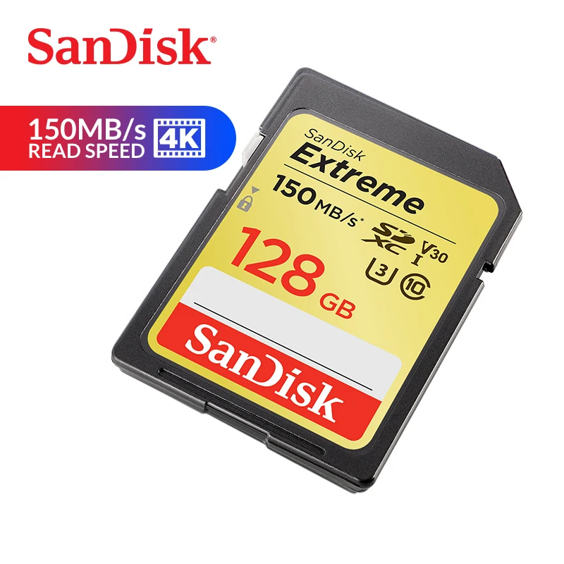 Двойной Флеш накопитель SanDisk Memory Card Extreme SDXC SD карты 128 ГБ C10 U3 V30 150 МБ/с. читать