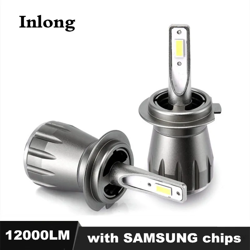 

INLONG With SAMSUNG CSP Mini H7 LED H4 12000LM 80W H1 H8 H11 LED 9005 HB3 9006 HB4 D1S Car Headlight Bulbs 6000K Fog Lights 12V