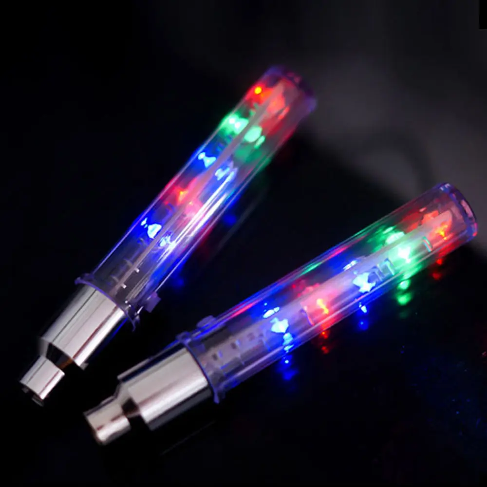 2PCS Bike Light within Battery Mountain Road Bicycle Lights LEDS Tyre Tire Valve Caps Wheel Spokes LED Warning Light