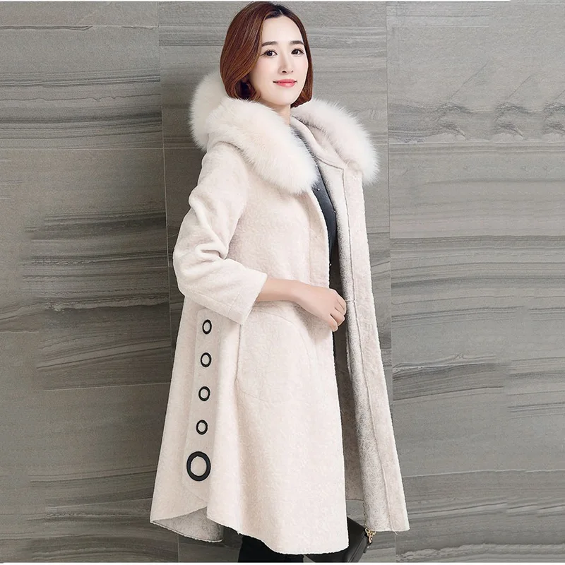 real merino sheep fur coat women winter Real Fur Outwear New Large With Hood Natural Lamb Fur Luxury warm thick Femme Jackets real merino sheep fur coat women winter Real Fur Outwear New Large With Hood Natural Lamb Fur Luxury warm thick Femme Jackets