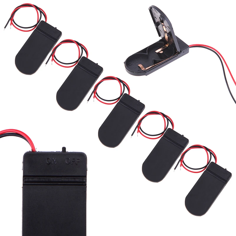 

Hight Quality 5Pcs 6V Battery Holder 2x 2032 Button Cell Case ON/OFF Switch 6 Volt Output lb HR