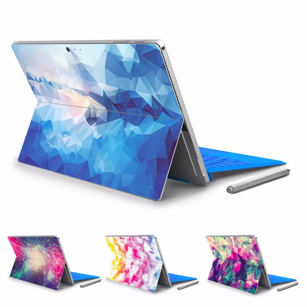 

GOOYIYO - For Micro Surface Pro 4 5 Vinyl Back Full Decal Tablet Sticker Geometry Print Skin Cover Logo Cut Out