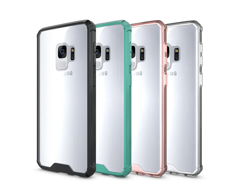 For Samsung Galaxy S9 Case Rugged Armor Transparent Hybrid Shockproof Holster Hard Phone Protective Cove |