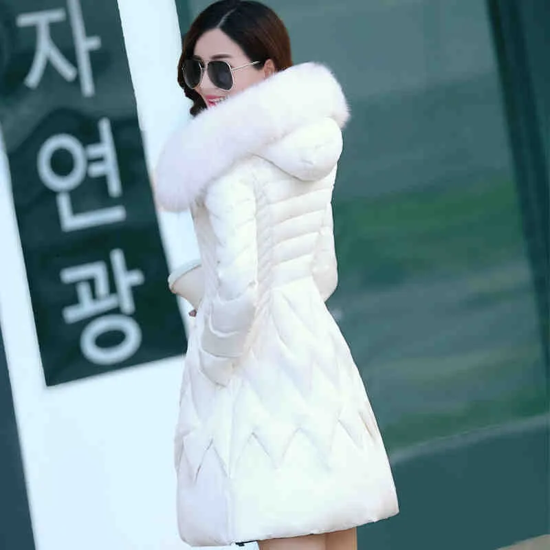 Пуховик зимняя куртка женская 70% белый утиный пух ультра теплая юбка нижняя w/капюшон мягкий мех doudoune femme женская Куртка парка XC012