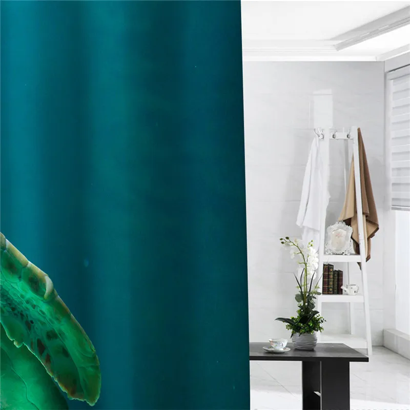 Терилен 3D Черепаха плотные шторы для ванной комнаты s легко чистить занавеска для душа полиэстер водонепроницаемый 1,8*1,8 м