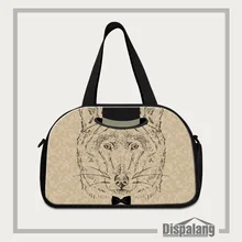 Dispalang дизайнерская сумка для путешествий с принтом животных Женская и мужская Холщовая Сумка для багажа большая дорожная Туристическая Сумка Большие плечевые сумки