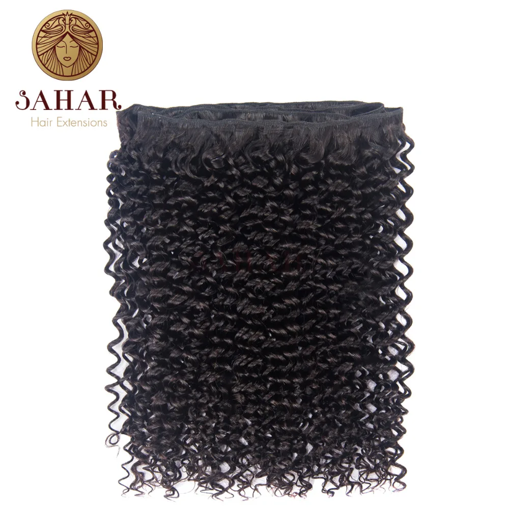

SAHAR Brazilian Kinky Weave Curly Hair 100% Human Hair Weave Bundles 1 PCS Natural Color Remy Hair Extensions Free Shipping