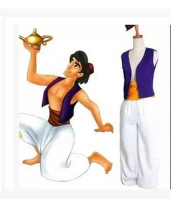 S-3XL Adult Aladdin Lamp Prince Aladdin Costume Halloween Anime Cosplay Fancy Dress Adam prince Costumes