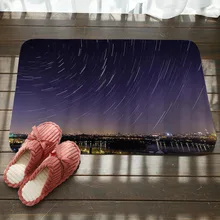 Серебряный речной звезда дождь печать коврик на пол в ванной кухня двери коврики гостиная спальня двери Нескользящие пылезащитные Коврики