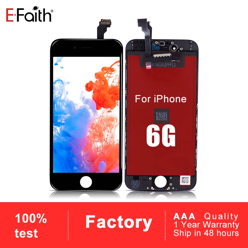 EFAITH 100 шт./лот сменный экран класса AAA Shenchao для iPhone 6 ЖК дисплей с дигитайзером сенсорный в сборе и Бесплатная