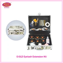 2017 Portable Green Grafting Eyelash Extension Kit False EyeLash Lashes Makeup Set with Silver Box Case