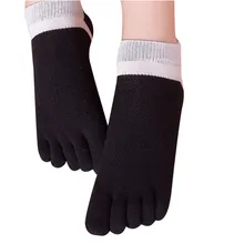 Новинка, высокое качество, женские хлопковые носки с пятью пальцами, чистые спортивные тренировочные носки для бега, дышащие модные стильные носки* 45