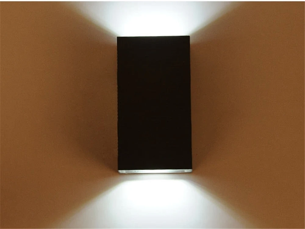 Наружный настенный светильник черный 6 Вт 10 светодиодный уличный