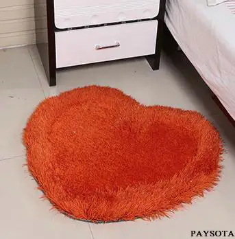 

PAYSOTA Love Heart Carpet Ccute Home Peach Children Bedroom Rug Bedside Bed Mattress Door Mats