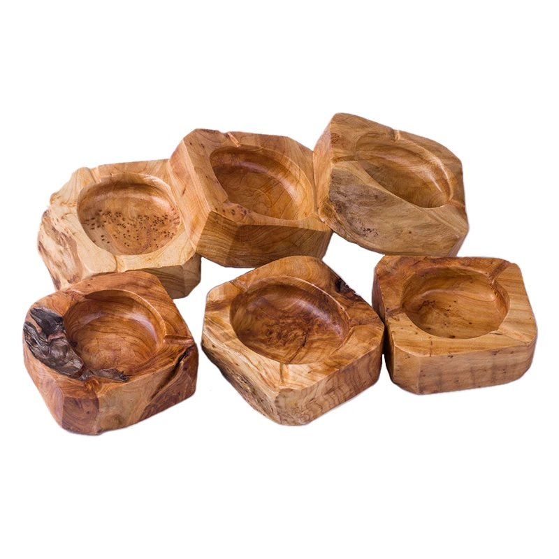 Handwork Teakwood Southeast Asia Style Ashtray for Smoking Weed with Lid Vintage Bar SPA Table Decorative Random | Дом и сад