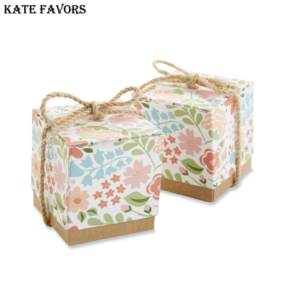 Buy 60Pcs "Floral Dreams" Floral Favor Box Best For