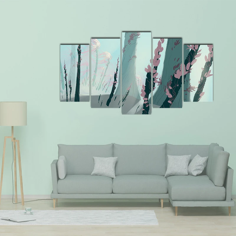 

5 Piece Canvas Art poster Painting Framed Wall Art Canvas Wall Pictures for Living Room Modular Pictures