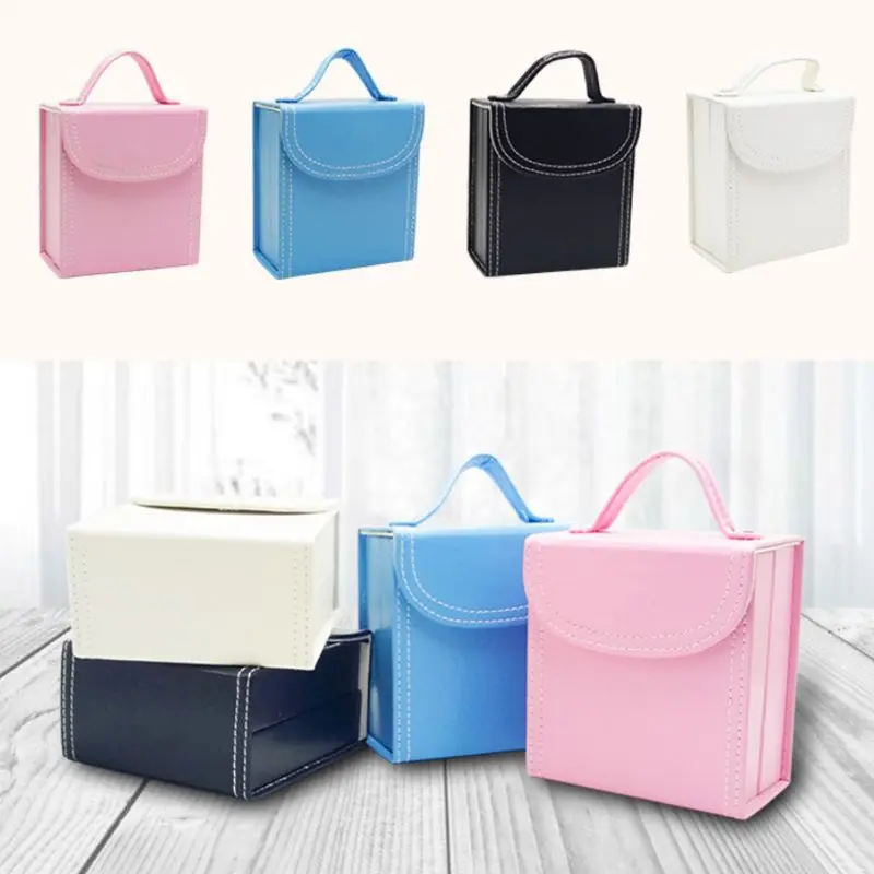 

ANGELADY 1PC Mini Portable Earrings Ring Storage Bag Pendant Necklace Jewelry Scratchproof Protect Box Travel Carrying Cases