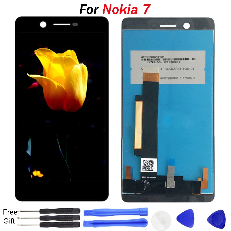 Для Nokia 7 Дисплей ЖК сенсорный экран дигитайзер в сборе с инструментами Замена для