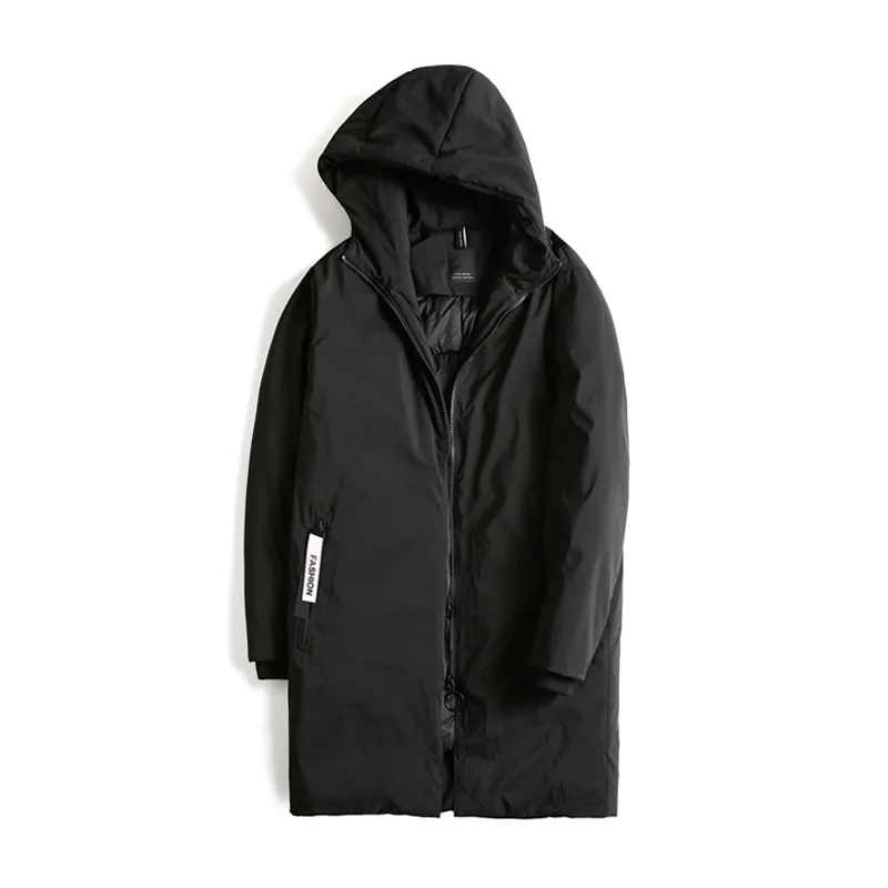 Зима большой размер XXXL-8XL Мужской Хлопковый костюм мужская длинная секция теплая Толстая черная куртка подходит для 140 кг мужская куртка - Цвет: Black