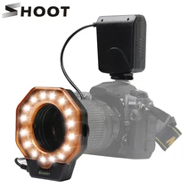 Снимать макро светодиодный Кольцевая вспышка светильник для Nikon D5300 D5100 D3400 D3100 D7200 Canon 1300D 6D Olympus e420 Pentax K5 K50 Dslr Камера