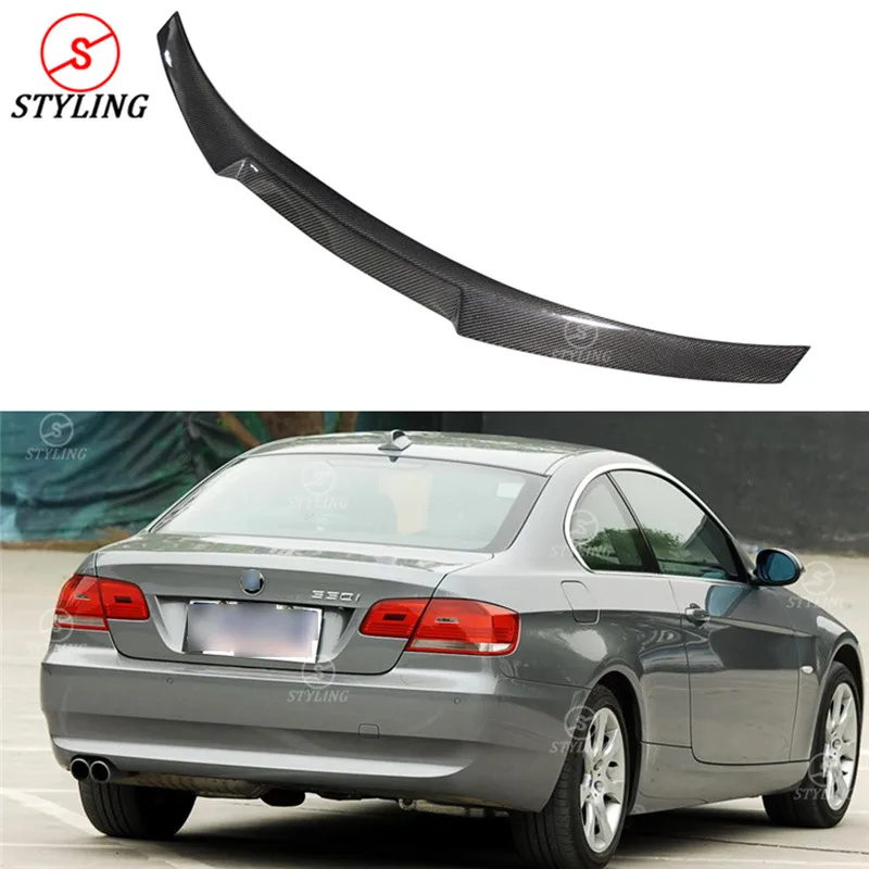 For BMW E92 & E92 M3 Carbon Fiber Spoiler M4 Style Coupe 3 series E92 Carbon Fiber rear spoiler Rear trunk wing 2-door 2005-2012 For BMW E92 & E92 M3 Carbon Fiber Spoiler M4 Style Coupe 3 series E92 Carbon Fiber rear spoiler Rear trunk wing 2-door 2005-2012