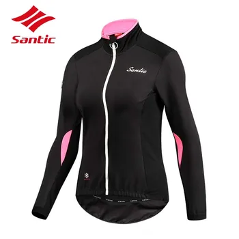 

Santic Cycling Jacket Winter Women Windproof Road Bike Bicycle Jersey Thermal Cycling Clothing Ropa Ciclismo 8-16 Degree