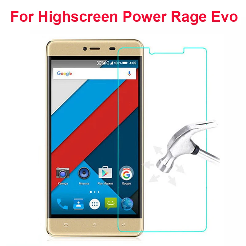 

For Highscreen Power Rage Evo Tempered Glass 9H 2.5D Safety Smartphone Glass Film for Highscreen Power Rage Evo Screen Protector